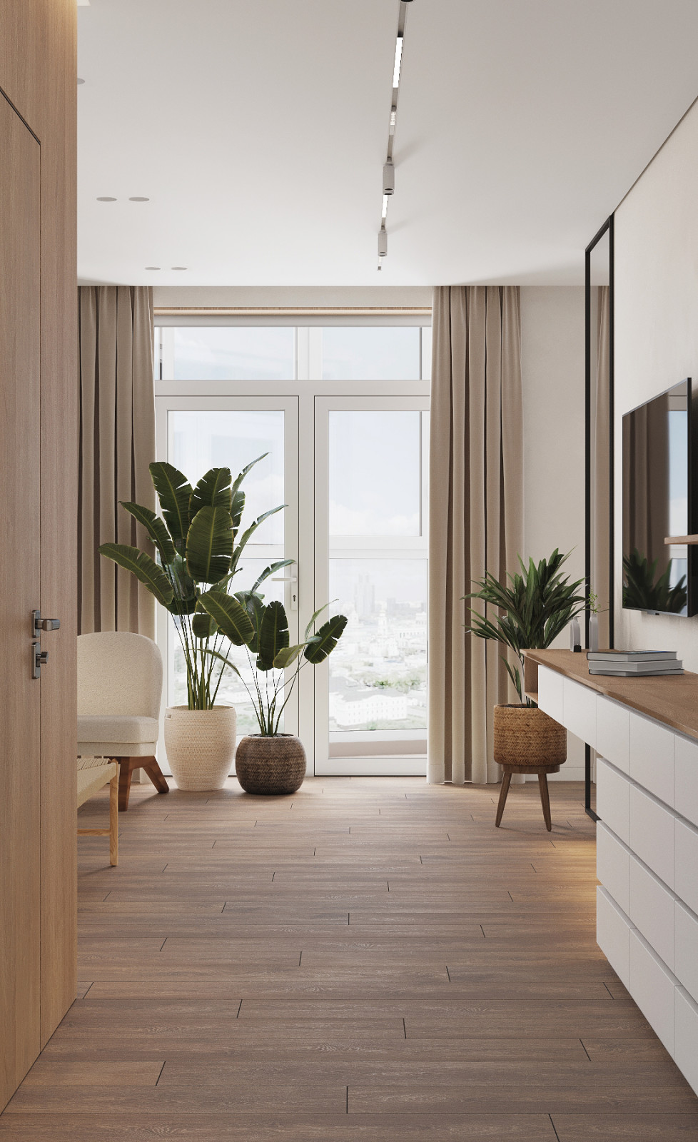 Квартира в экостиле.Мастер-спальня.