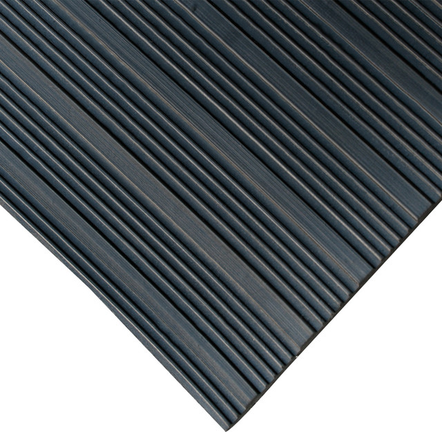 Ribber Corrugated Rubber Runners Mat 3' width 1/8 thick 
