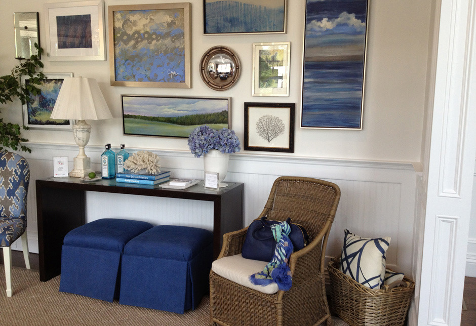 Beach style living room in Philadelphia.