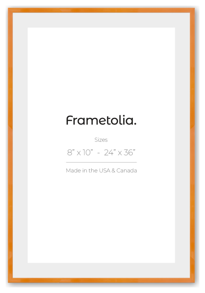 18" x 24" Orange Marmalade Narrow Mat - 7/8 Lavo Frame