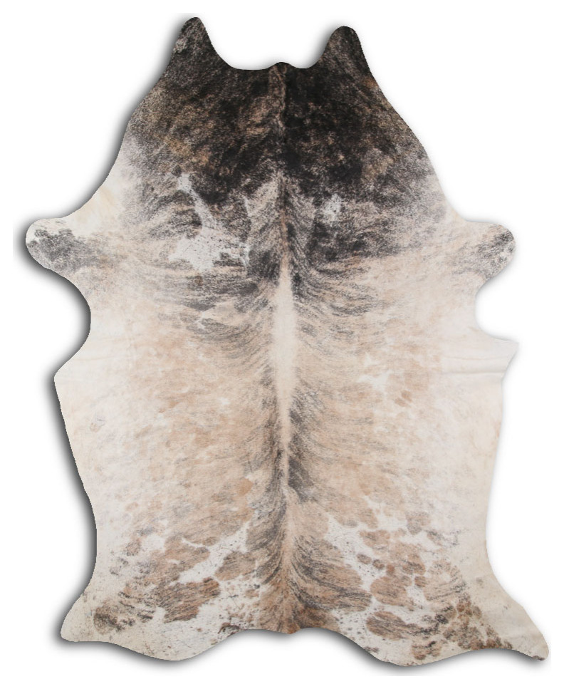 NATURAL HAIR ON Cowhide Rug DE LIGHT BRINDLE, 5'x7' to 6'x8