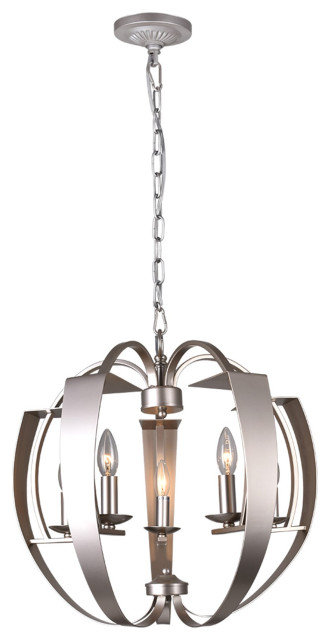 Verbena 5 Light Chandelier with Pewter finish