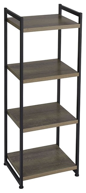 Decor Love Tall Storage Unit Black Metal Side Frames 4 Open Decor Love Tall Storage Unit Black