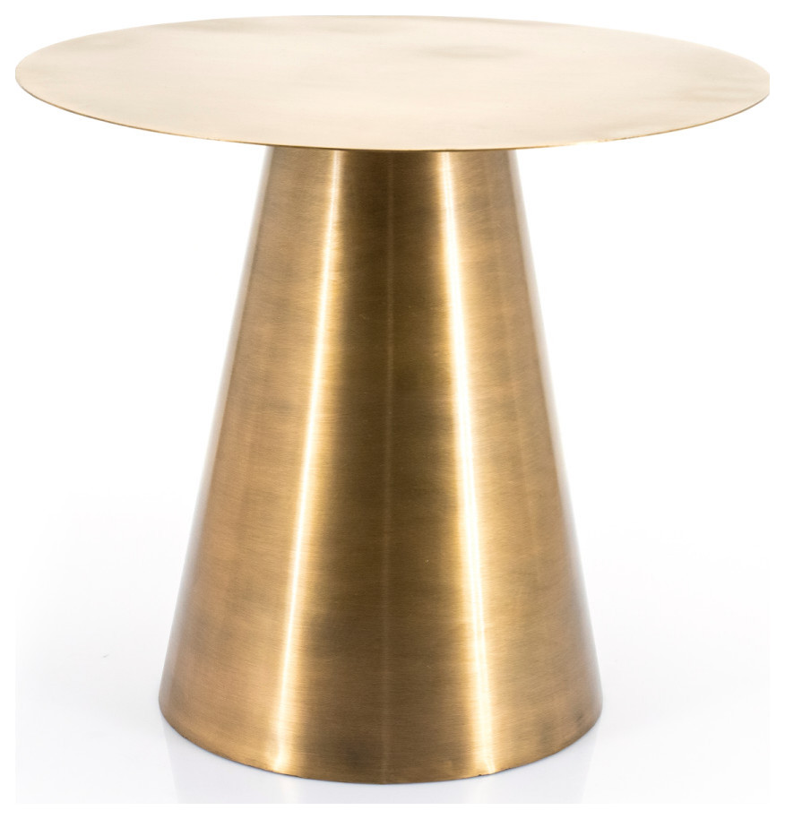 Brass Pedestal Side Table, By-Boo Mastic - Contemporary - Side Tables ...