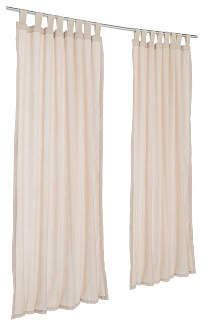 Shadow Wren Sunbrella Outdoor Single Panel Curtain With Tabs