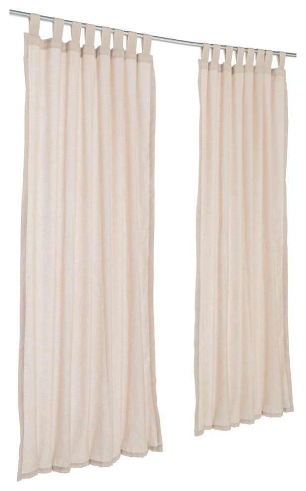 Shadow Wren Sunbrella Outdoor Single Panel Curtain With Tabs