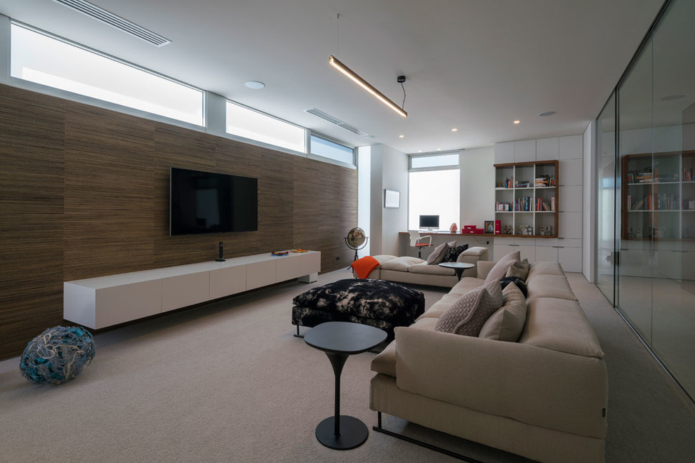 Inspiration for a contemporary family room in Perth.