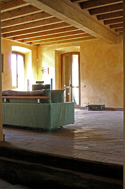 Tetti in legno landstil-dagligstue