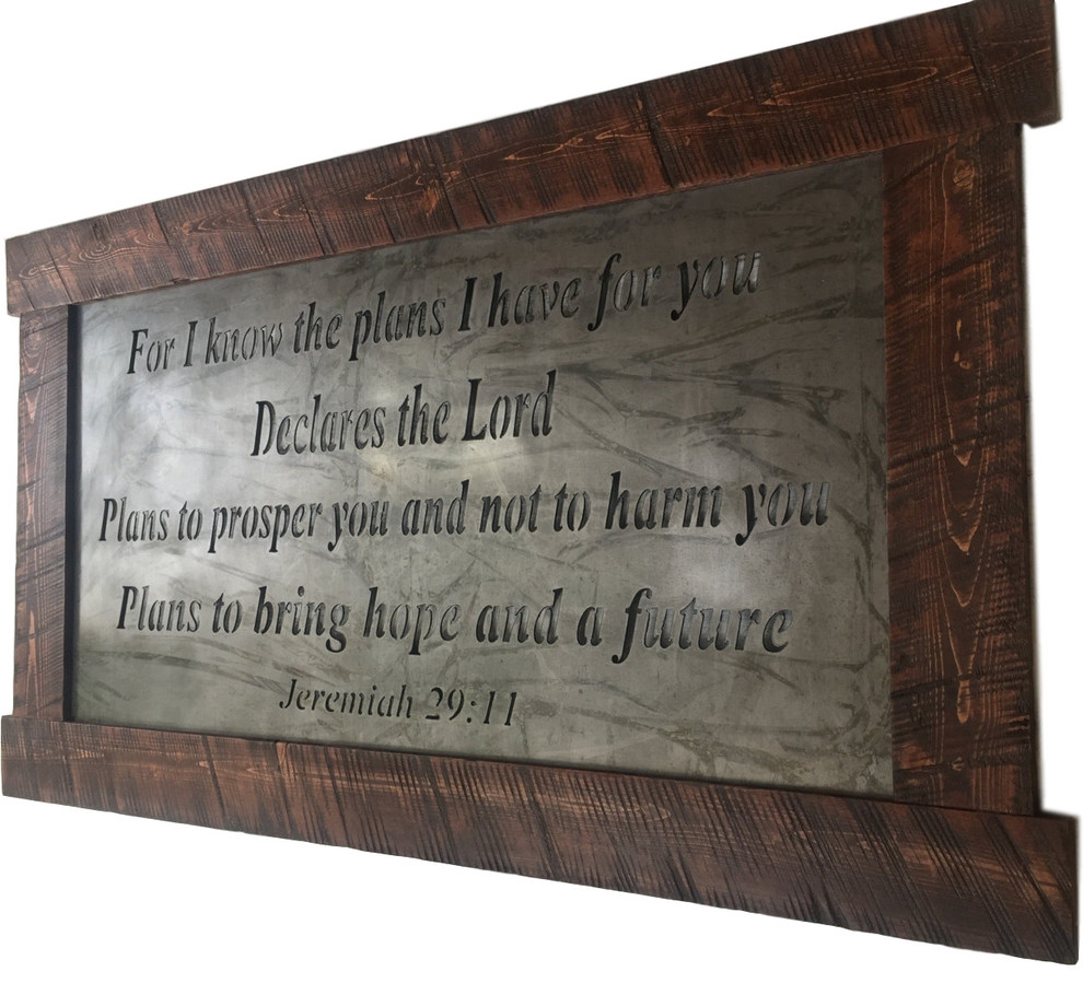 Jeremiah 29:11 Large Metal Wall Art - Traditional - Metal Wall Art - by