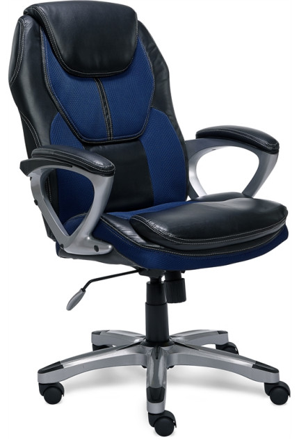 Serta Amplify Executive Office Chair Blue