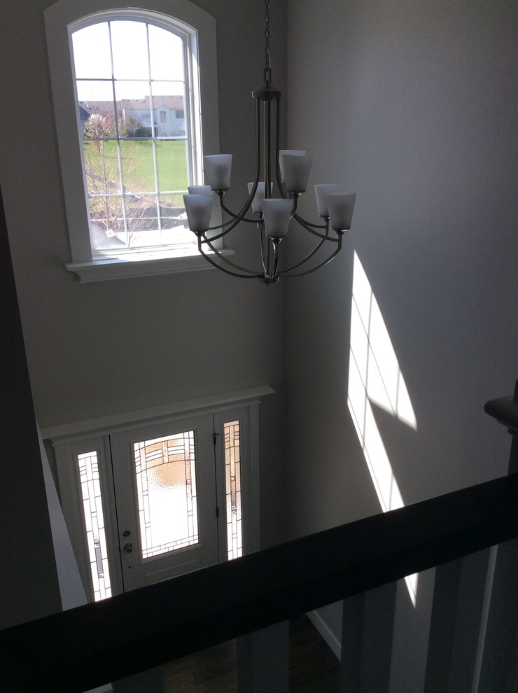 Entryway - transitional entryway idea in Chicago