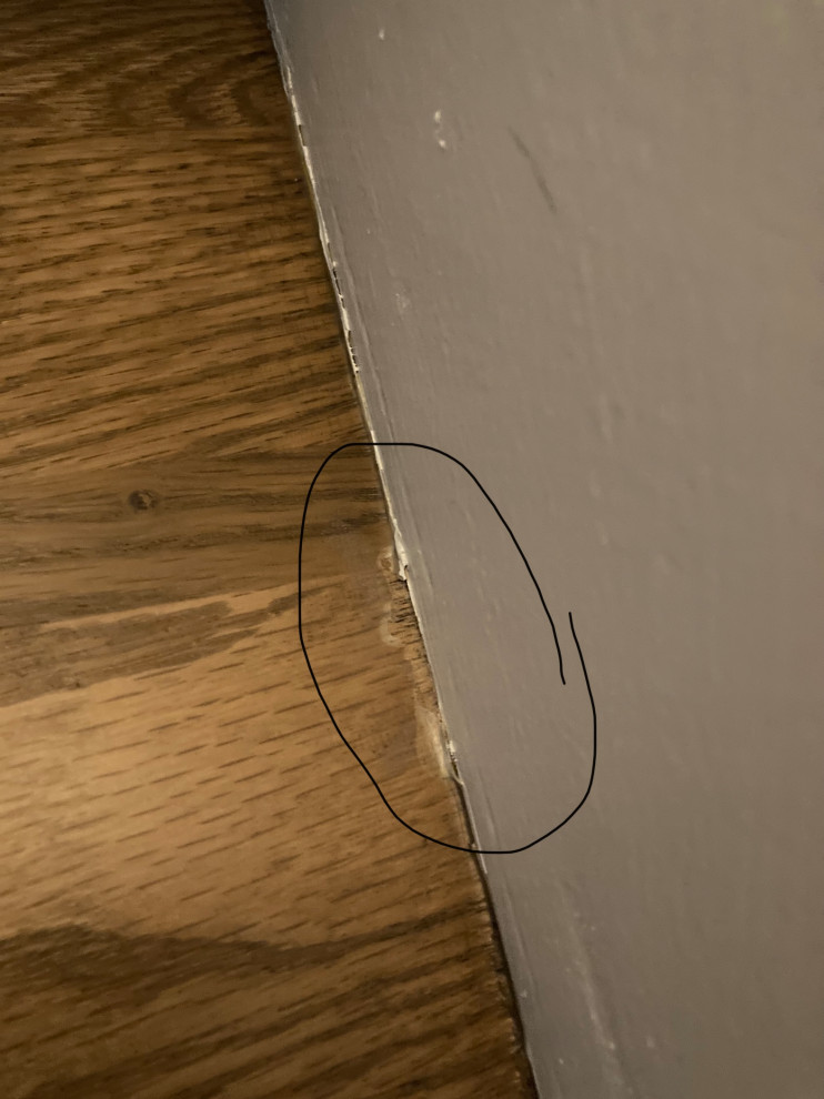 How do I fix polyurethane where stair treads meet stringer?