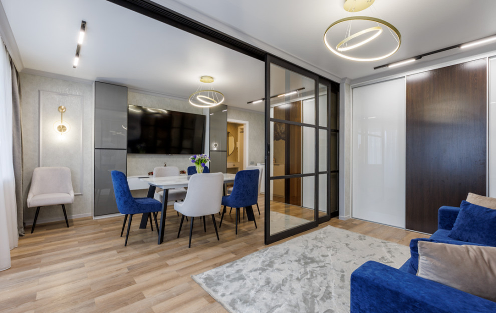 Дизайн трехкомнатной квартиры в современном стиле. 72 кв. м.