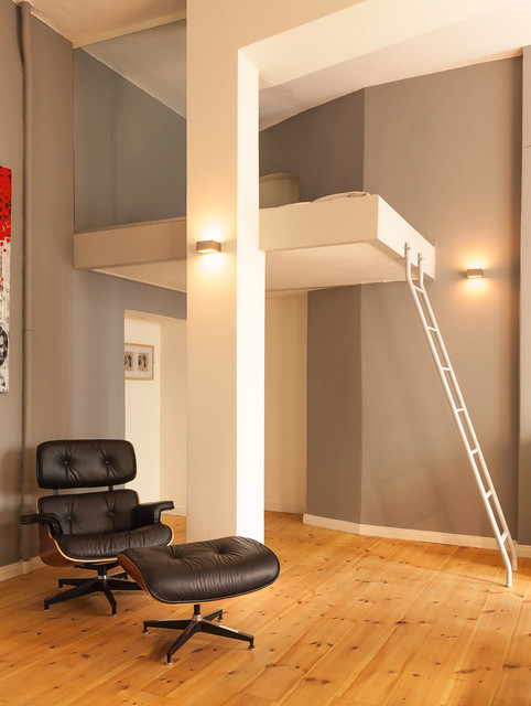 Extreme renovation - 1900s Berlin Apartment contemporain-chambre