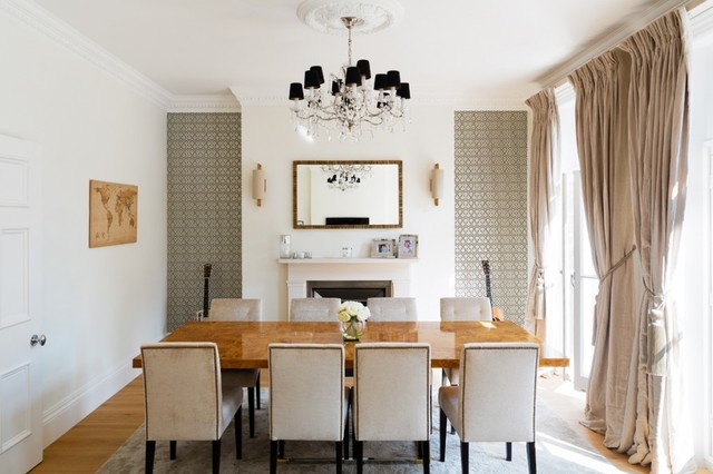 Transitional Dining Room nyklassisk-matplats