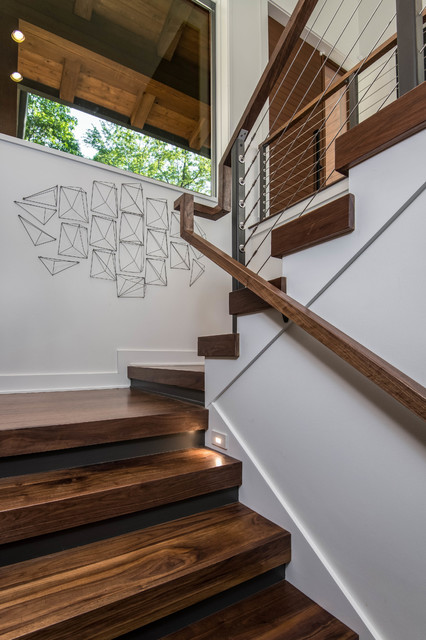 Organic Modern Mountain Home modern-staircase
