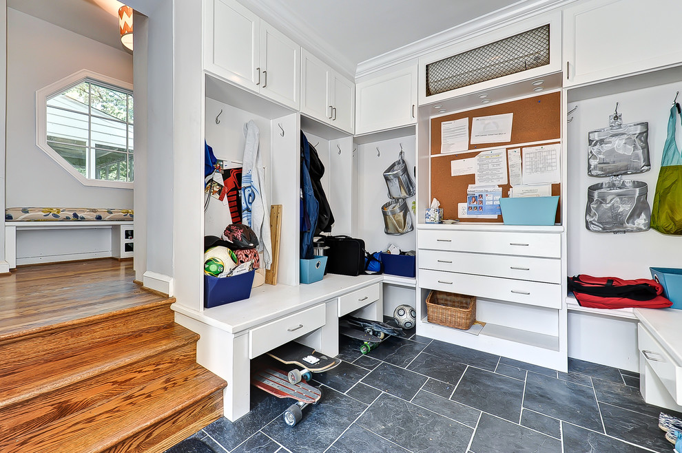 Inspiration for a contemporary mudroom in DC Metro.