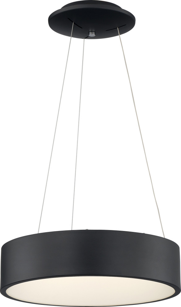 Nuvo Lighting 62/1456 Orbit 1 Light 18"W LED Pendant - Black