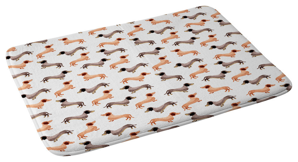 Wonder Forest Darling Dachshunds Memory Foam Bath Mat, 17"x24