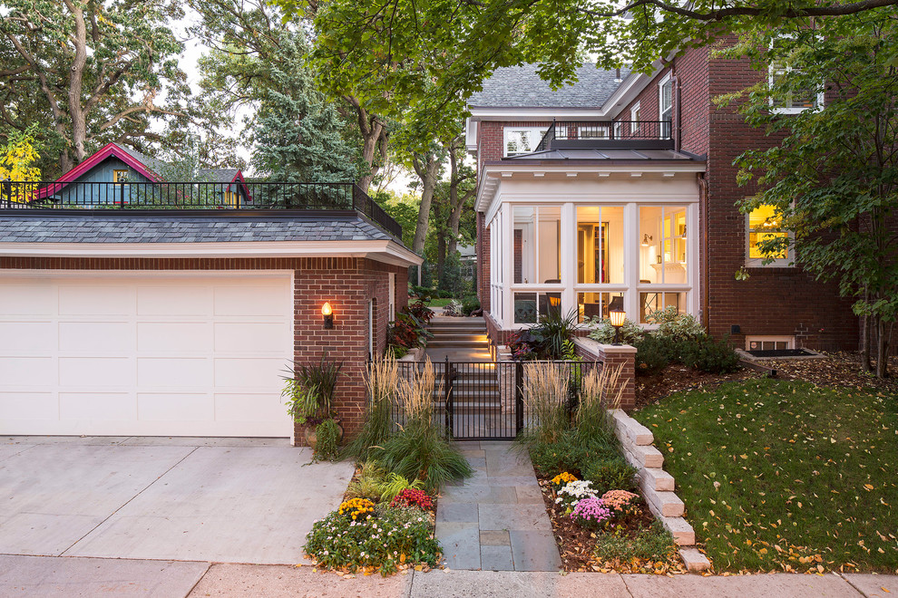 Inspiration for a traditional brick exterior in Minneapolis.