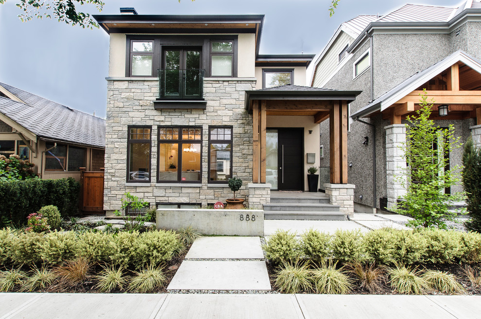 This is an example of a modern three-storey exterior in Vancouver.