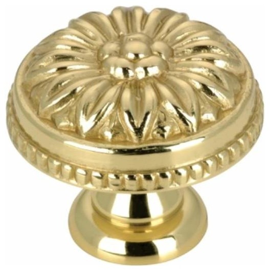 Richelieu Louis Xv Brass Knob 30mm Polished Brass Contemporary