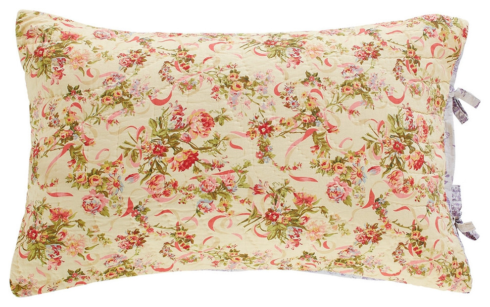 Fairview Patchwork Pillow Sham, Pink, Standard