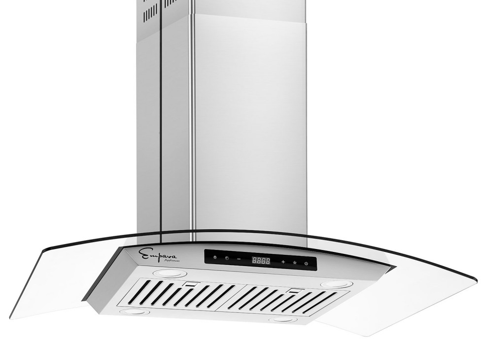 36 in. Kitchen 400 CFM Island Range Hood Ducted Exhaust Kitchen Vent