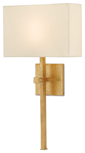 22" Ashdown Gold Wall Sconce in Antique Gold Leaf