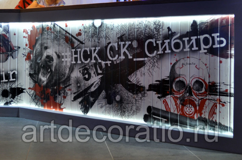 Изготовление барной стойки (печать на дереве)