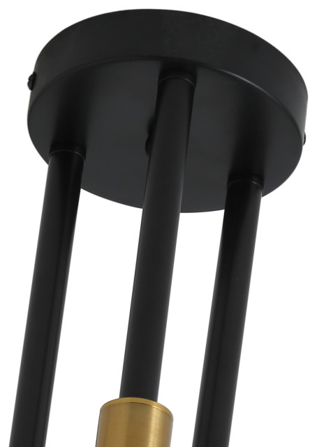 Sputnik Ceiling Light Modern Linear Semi Flush Mount Light, 6-Light ...
