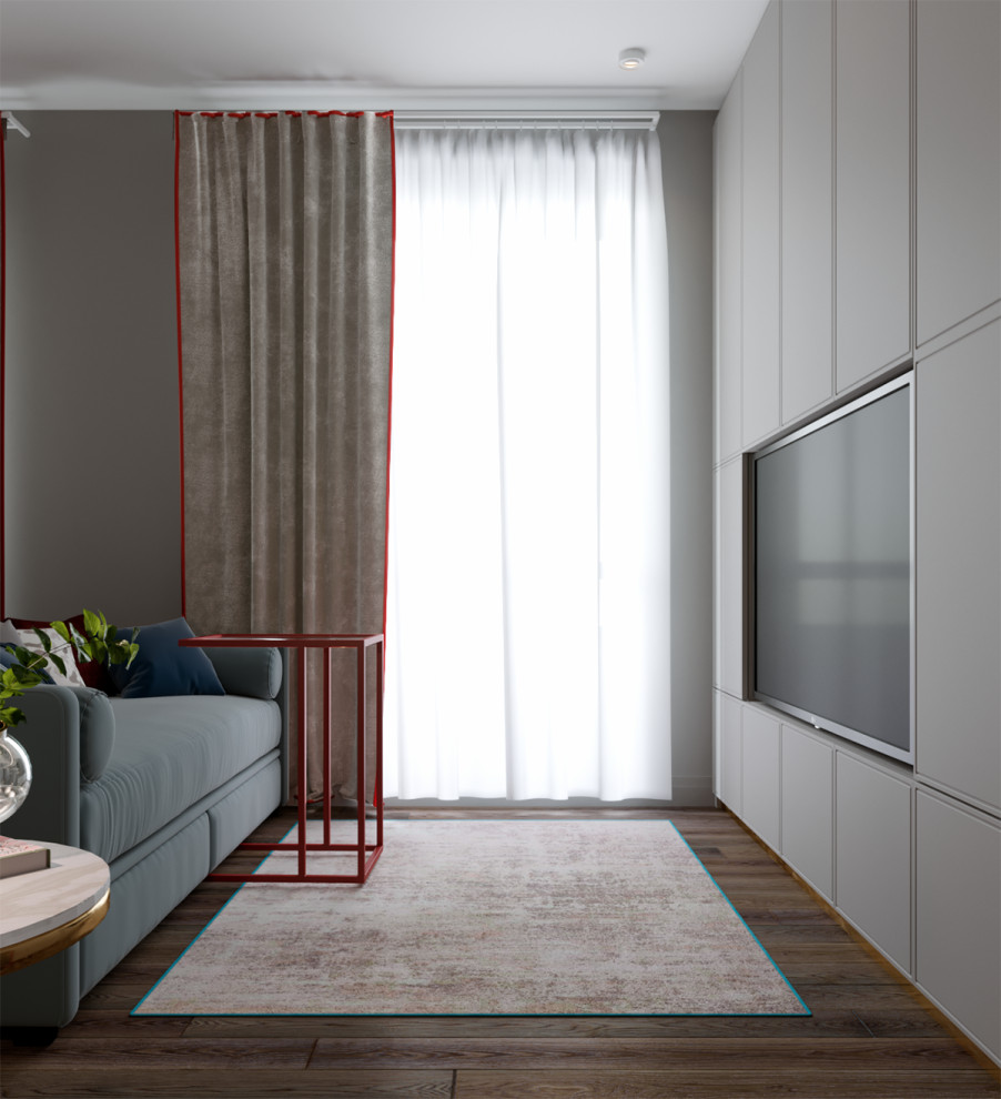 Квартира-студия с яркими акцентами