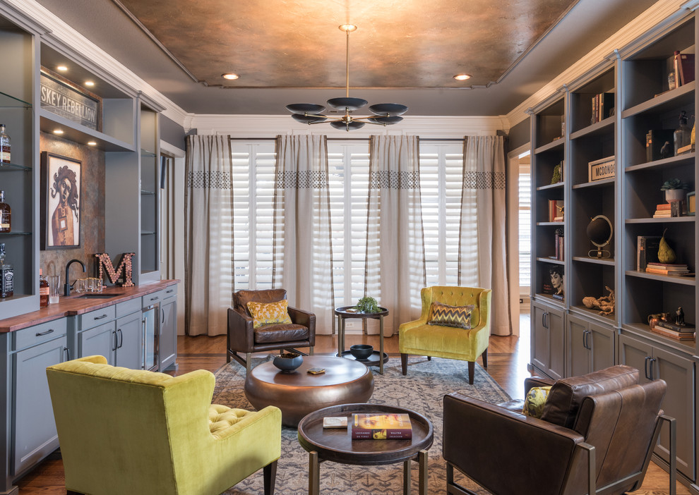 Keller Bourbon Bar/Library Lounge - Eclectic - Home Bar - Dallas - by ...
