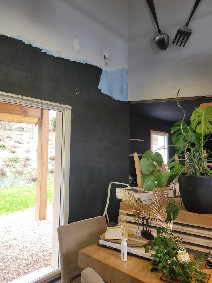 En cours : Décoration d'une pièce de vie style loft industriel