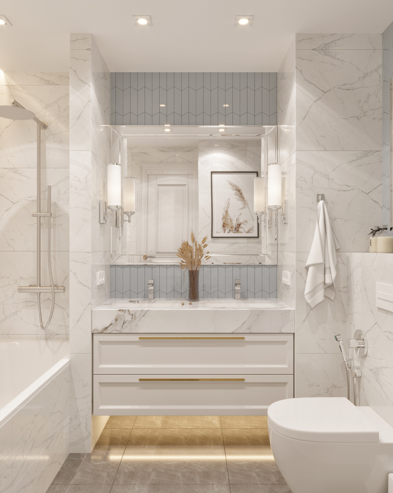 Дизайн интерьера в светлых тонах в новостройке Москвы