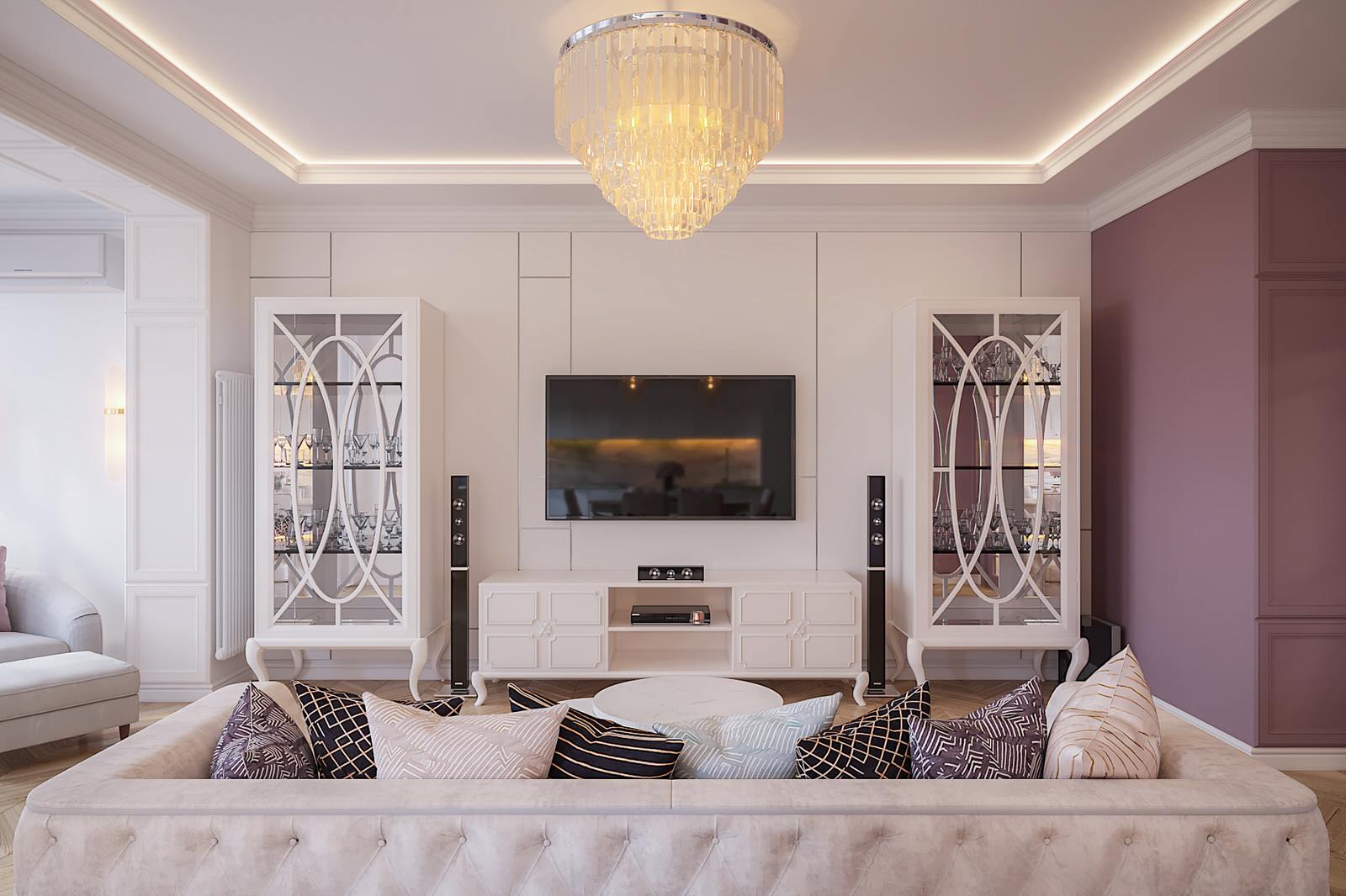 Квартира в ЖК Донской Олимп: кухня-гостиная