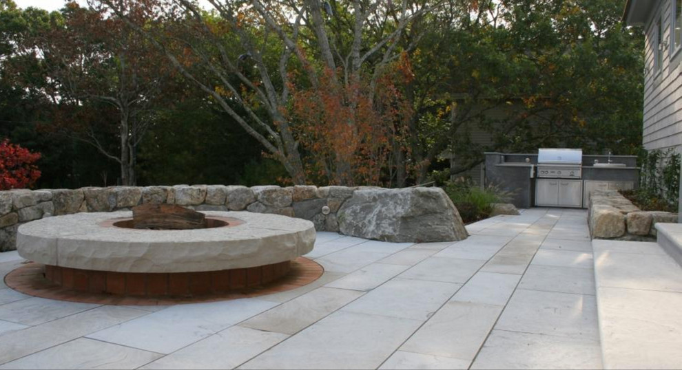 Example of a trendy patio design in Boston