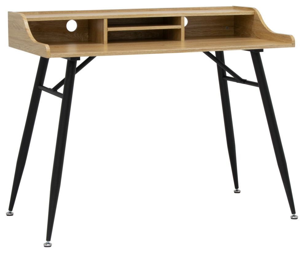 Woodford 45 in. Modern Desk with Storage Hutch PreAssembled