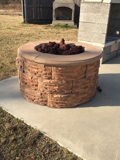 Fire Pits Rustic Patio Dallas By Aubrey Brick Claystone Co