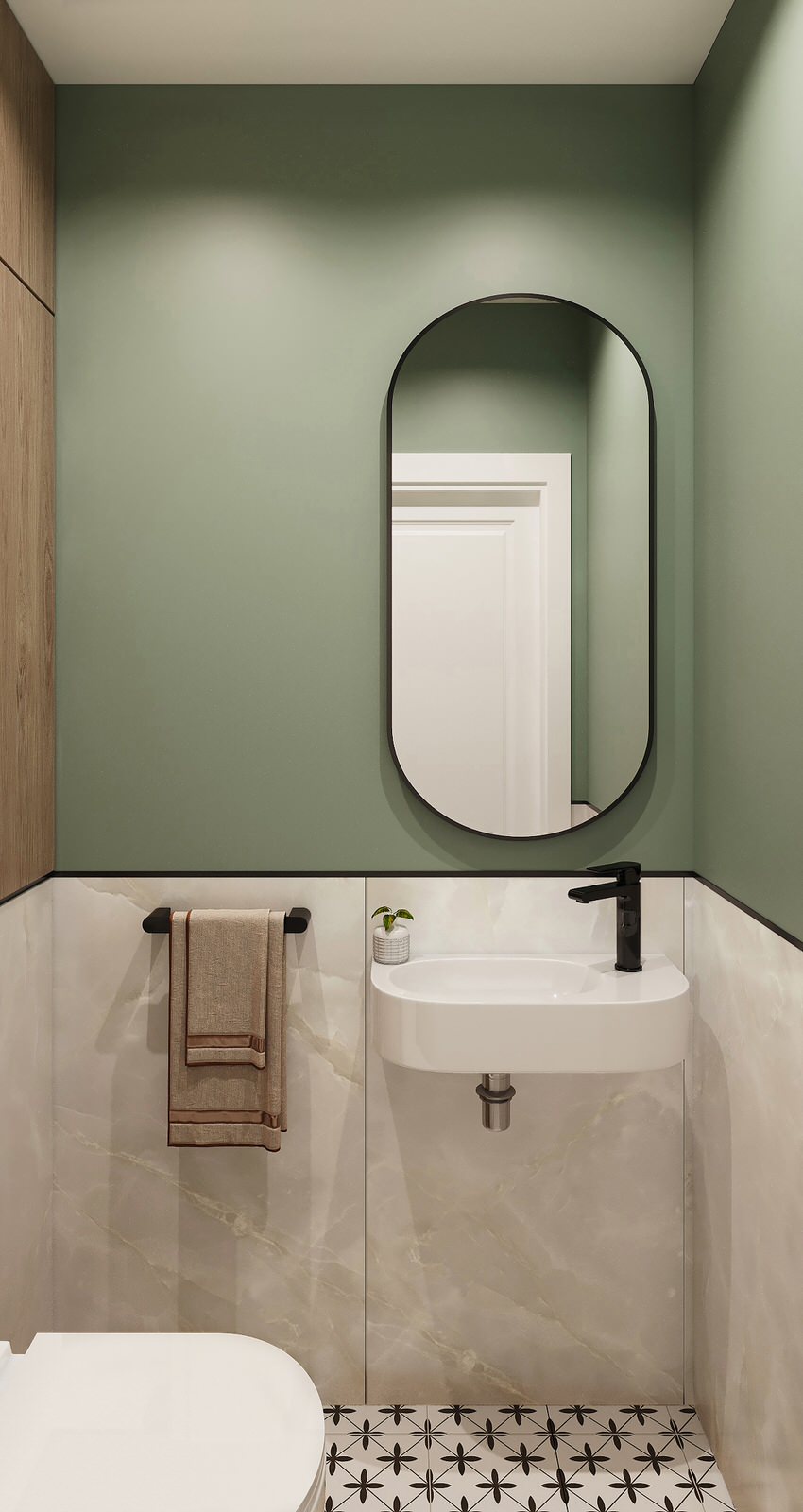 Квартира в зеленых оттенках