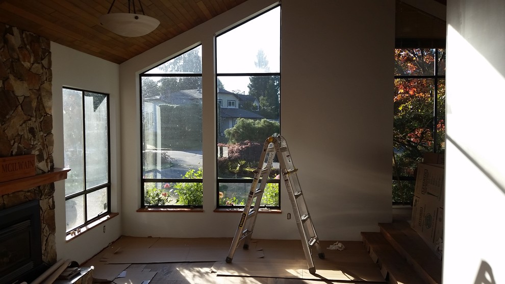 what kind of window covering for floor to ceiling angled windows