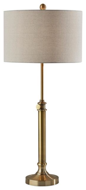 Barton 1 Light Table Lamp, Antique Brass