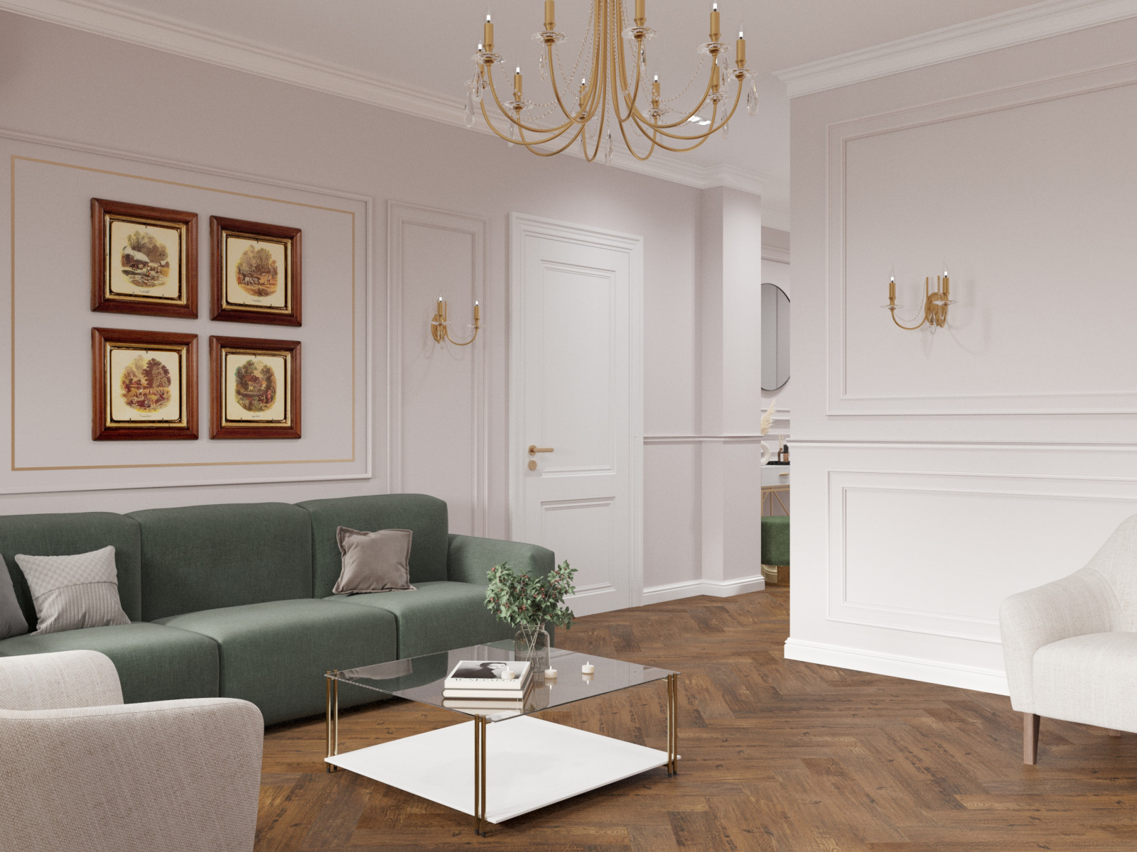 Нежная квартира неоклассика