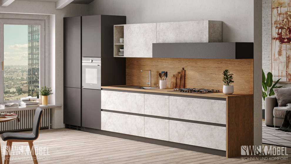 Кухня без ручек Нью Йорк