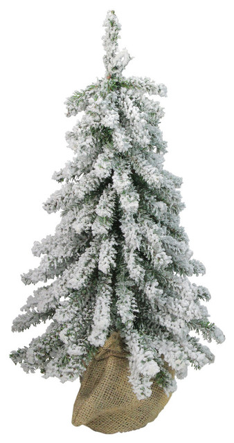 15 Flocked Downswept Mini Village Pine Artificial Christmas Tree Unlit 15 Flocked Downswept Mini Village Pine Artificial Christmas Tree Unlit