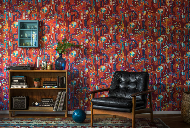 Murals Wallpapers Latest Collection Riffs on MidCentury Furnishings   Interior Design