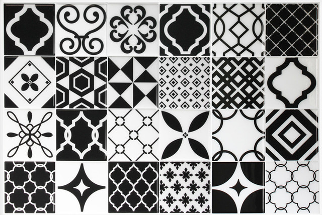 9"x9" Vintage Bilbao Peel and Stick 3D Gel-O Wall Tiles Mosaik, Set of 40 contemporary-wall-and-floor-tile