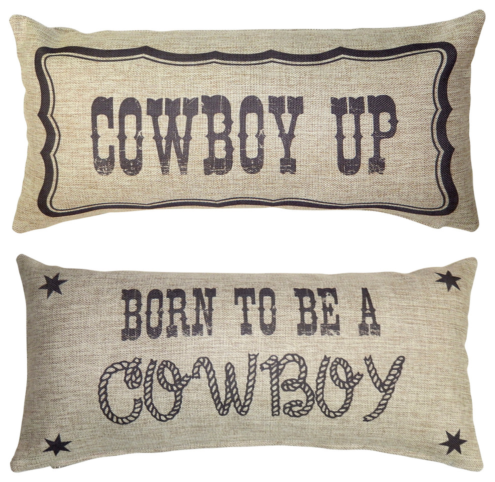 Cowboy Western Rustic Doublesided Indoor Outdoor Pillow