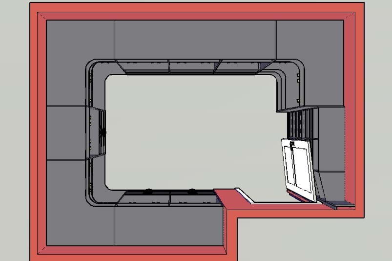 Эскиз гардеробной, вид сверху