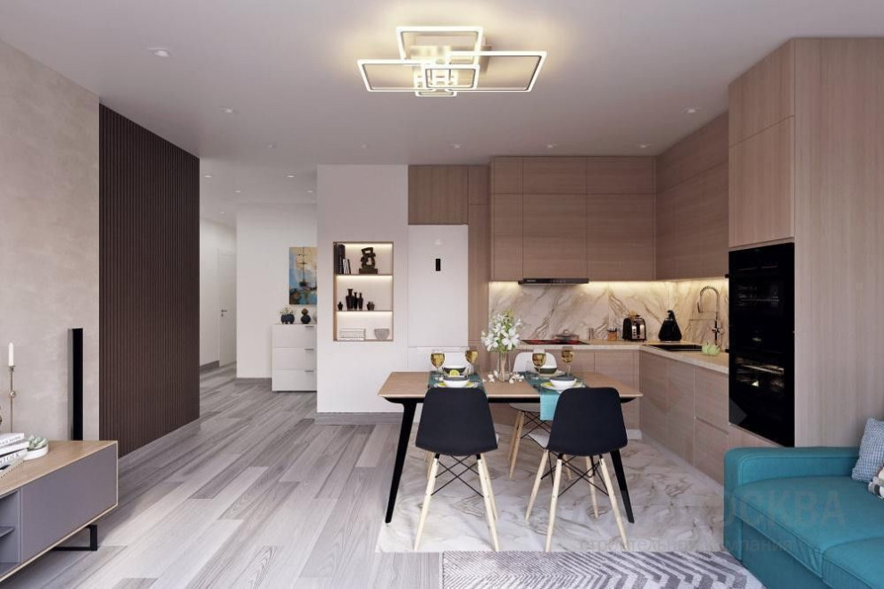 Дизайн-проект двухкомнатной квартиры 72 кв.м. в ЖК «Эталон-Сити»